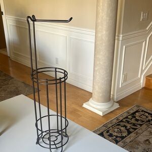 Toilet paper holder Stand with Hook - rubbed bronze